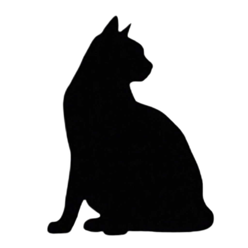 Silhouette of a Sitting Cat